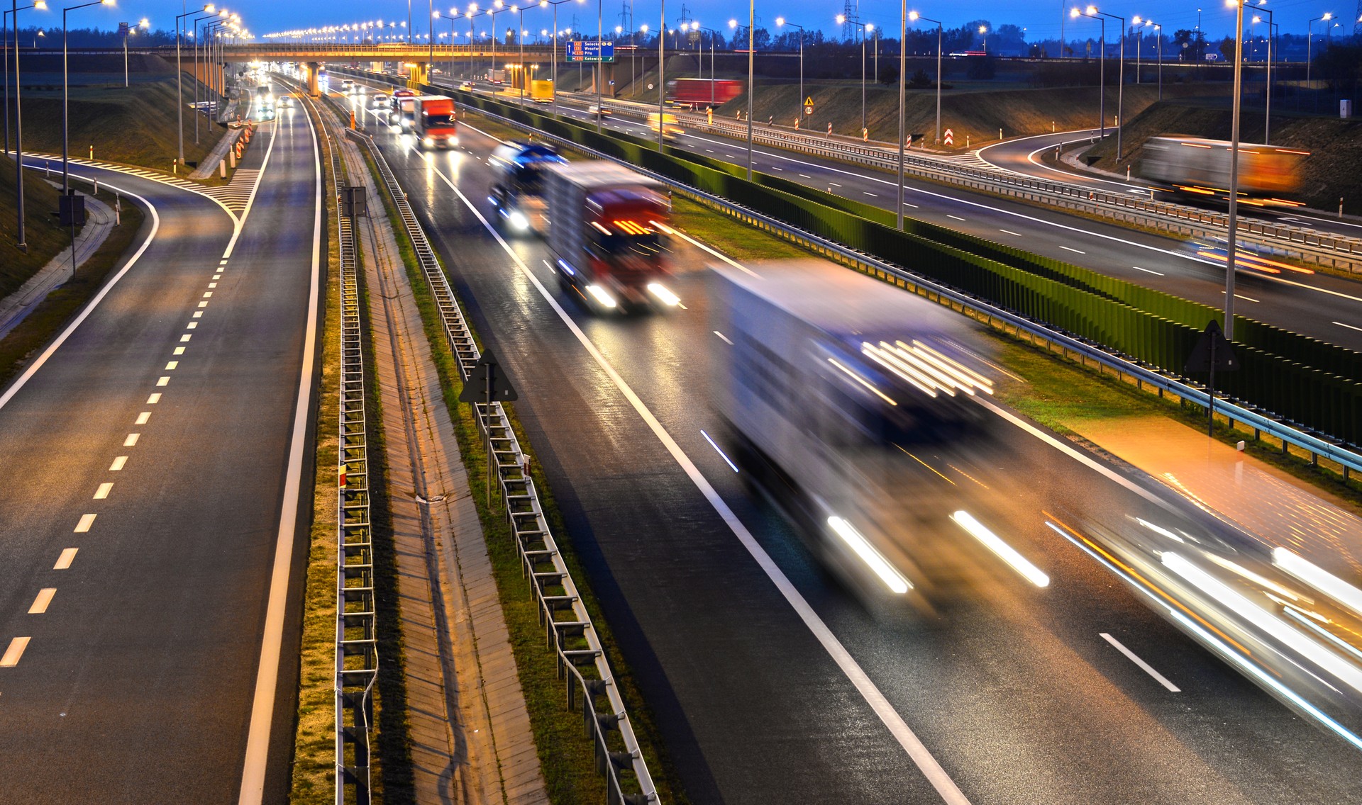 Four lane controlled-access highway in Poland